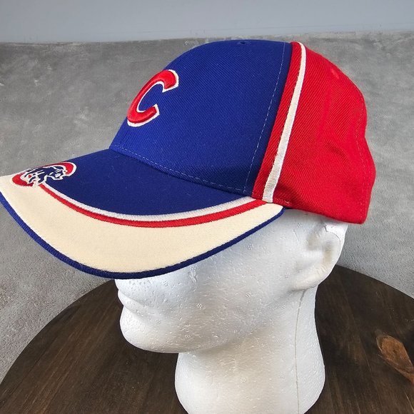 VTG Chicago Cubs‎ Baseball Cap OS Strap Back Wool Genuine MLB Twins Enterprise - Picture 2 of 9